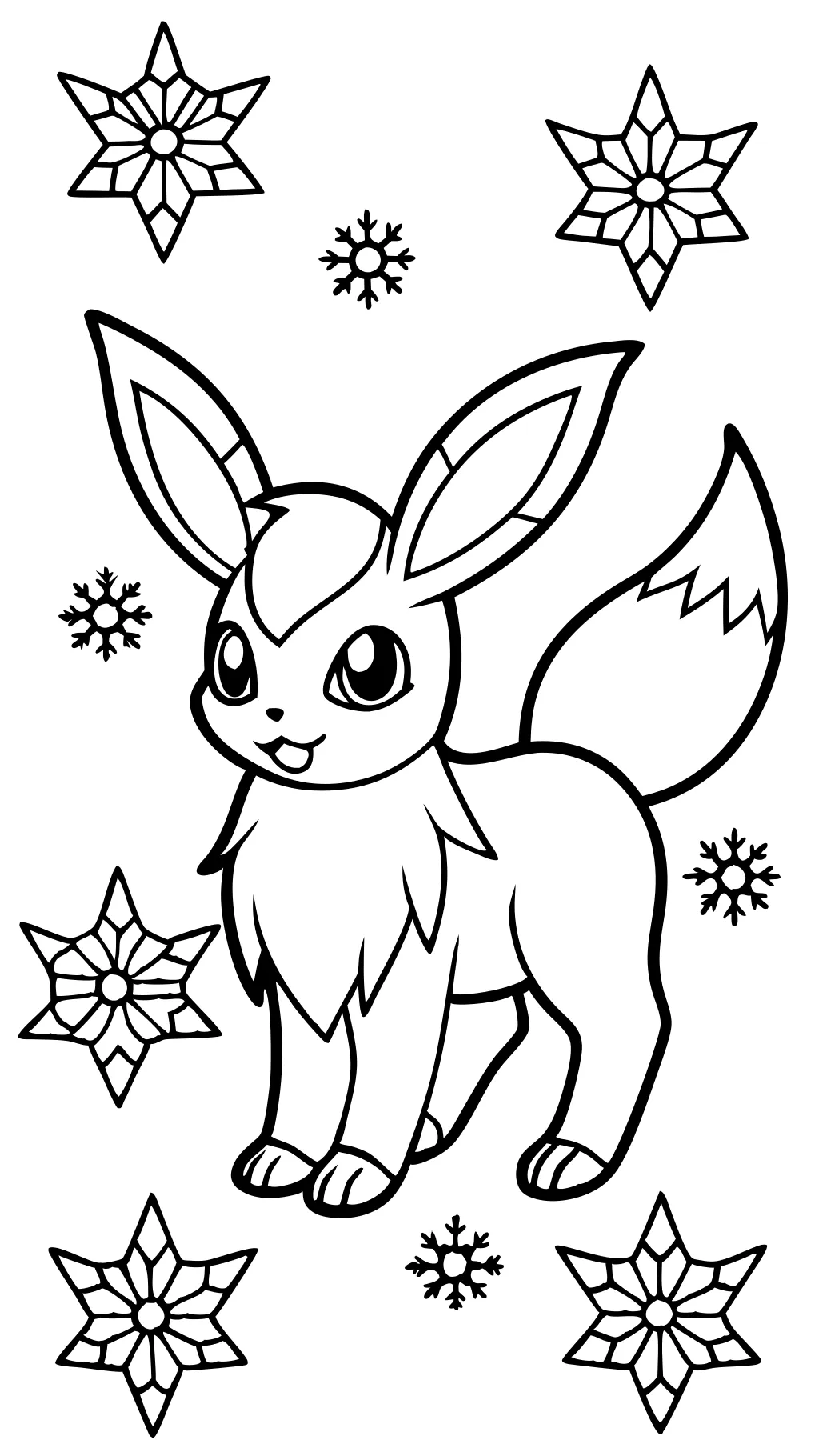 glaceon coloring page